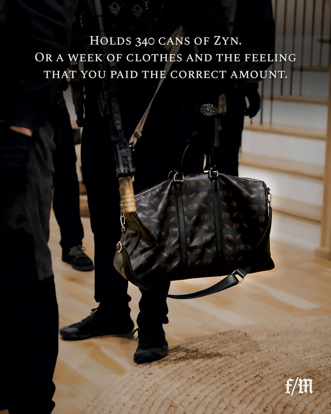 DRUGS, MONEY, GUNS - COLLAPSIBLE DUFFEL (FRIDAY RELEASE)