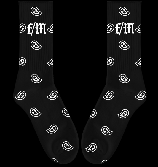 LOCK SOCKS - BLACK PAISLEY