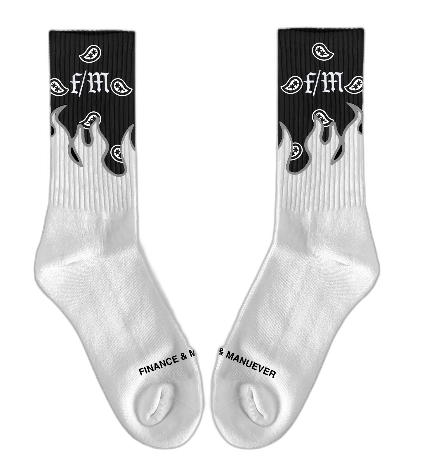 LOCK SOCKS - FLAME BLACK TOP