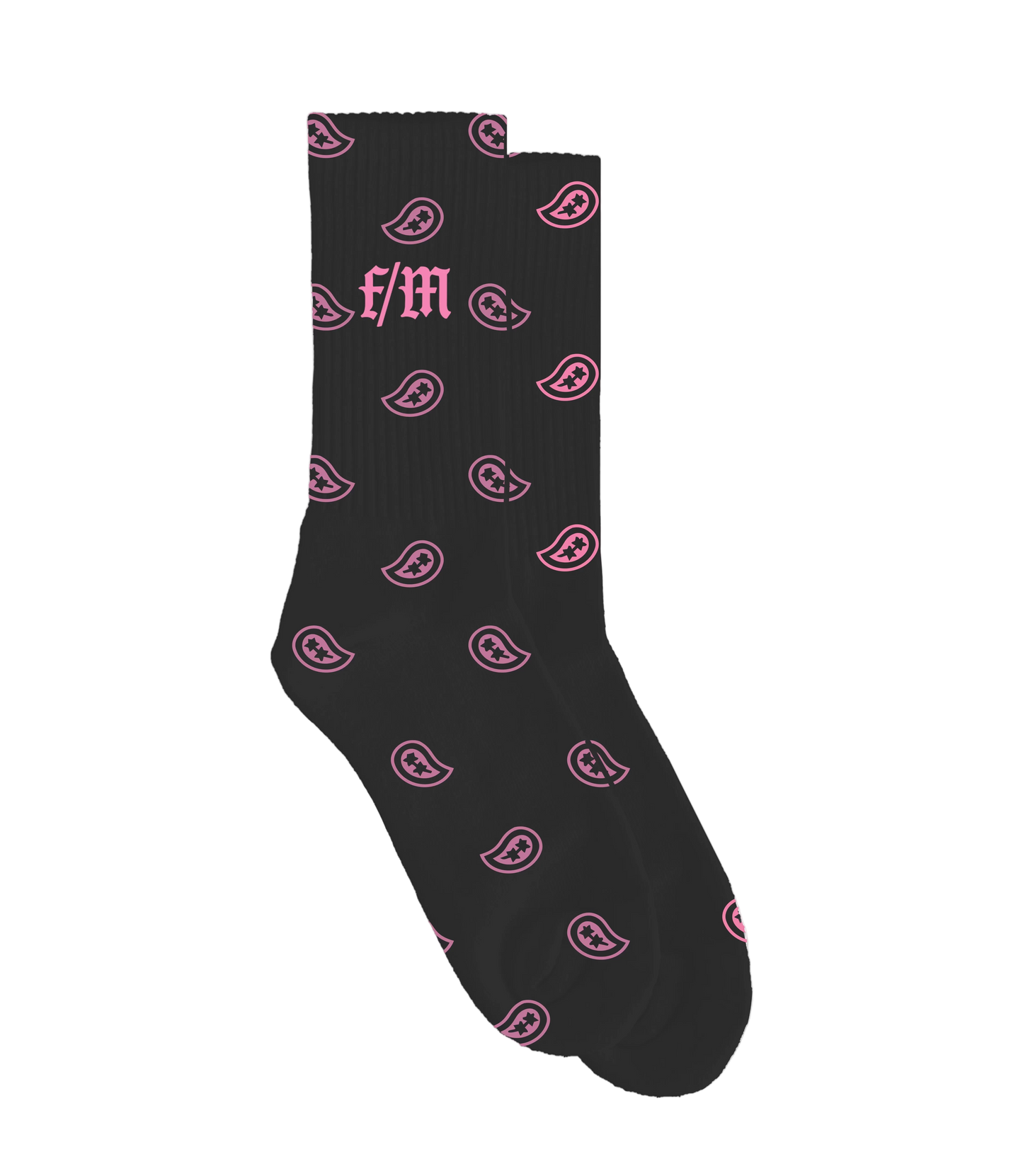 LOCK SOCKS - PINK PAISLEY