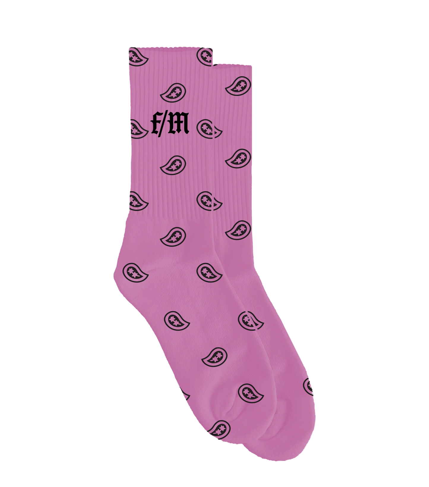 LOCK SOCKS - PINK PAISLEY